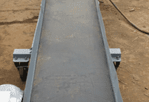 Конвейер плоский 400 мм (подъемный)