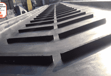 Ленточный конвейер-транспортер с шевронной лентой