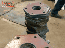 Плазменная резка фланцев винтовых опор