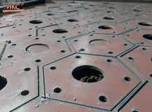 Плазменная резка фланцев винтовых опор