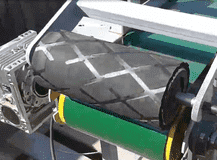 Ленточный конвейер для штучной подачи